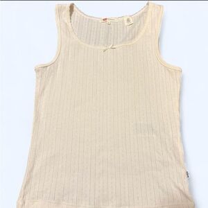 Levi’s Pointelle Cream Ribbed Tank Top